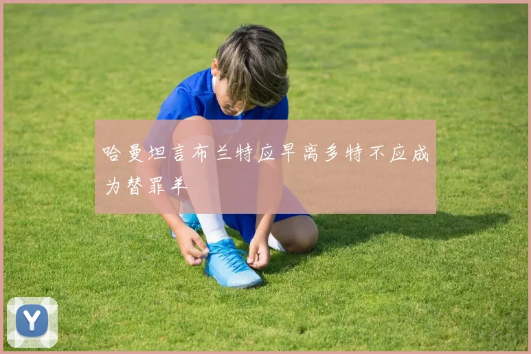 哈曼坦言布兰特应早离多特不应成为替罪羊